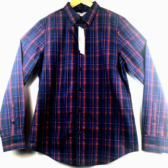 CALVIN KLEIN Weekday Mens Night Sky LS Extra Fine Cotton Shirt Medium $79.50 - Picture 3 of 6